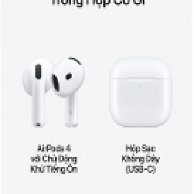 Tai nghe Bluetooth Apple AirPods 4 A3050,A3053,A3058 Chính hãng WHITE