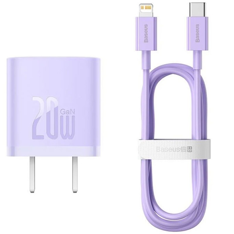 Bộ sạc nhanh 20W USB-C to Lightning Baseus GaN5 Fast Charger LVJ031-TC