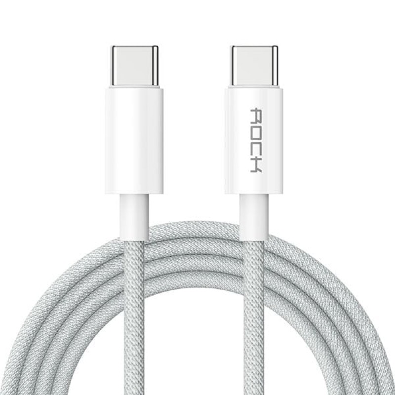 Cáp Type-C to Type-C Rock dây dù sạc nhanh R6