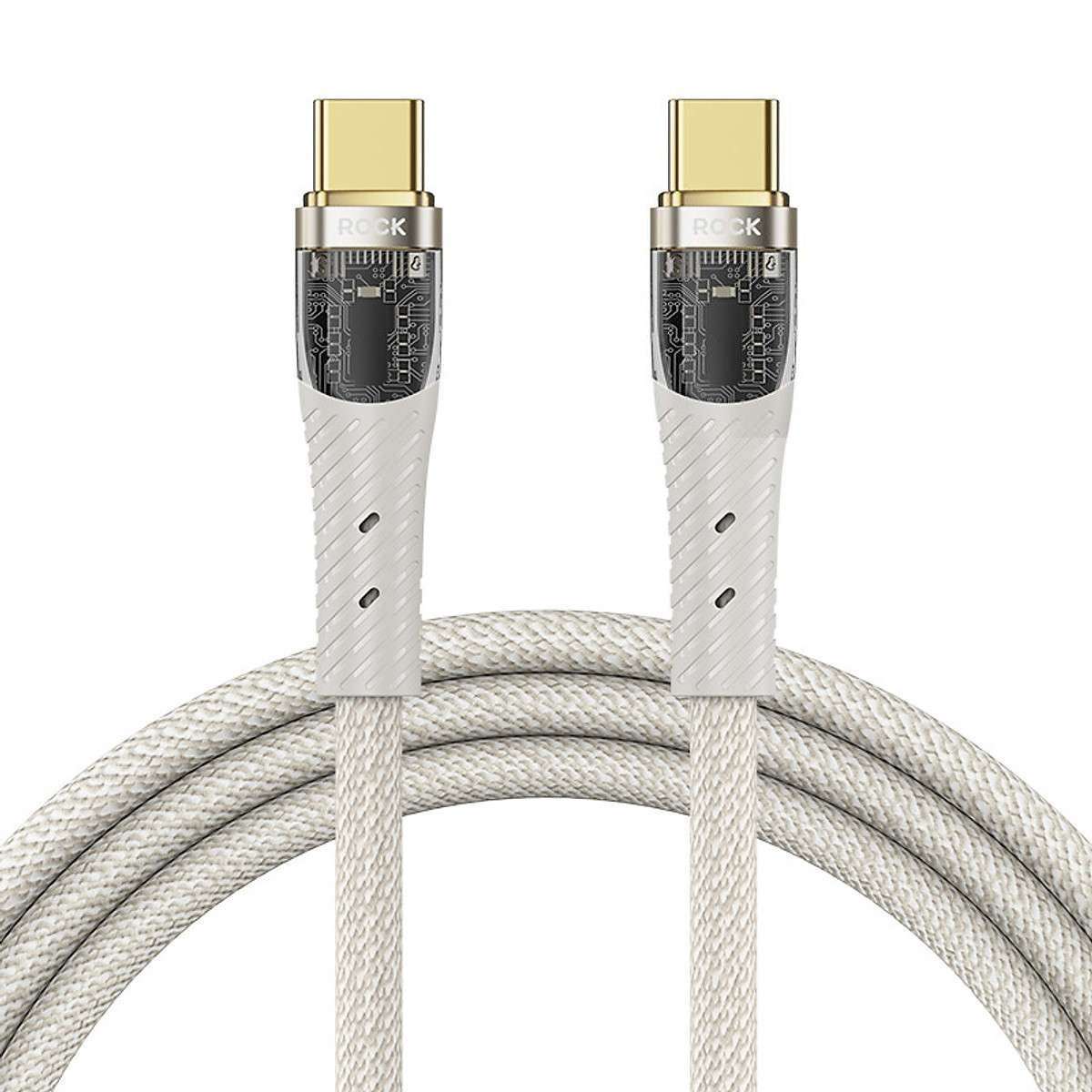 Cáp Type-C to Type-C Rockspace sạc nhanh Z21 1.2m Black