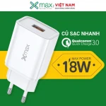 Bộ sạc nhanh 18W USB to Lightning Xmax QC3.0 XWF01L White (KG)